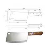 Dao Chặt Xương Kiwi cán gỗ KW850