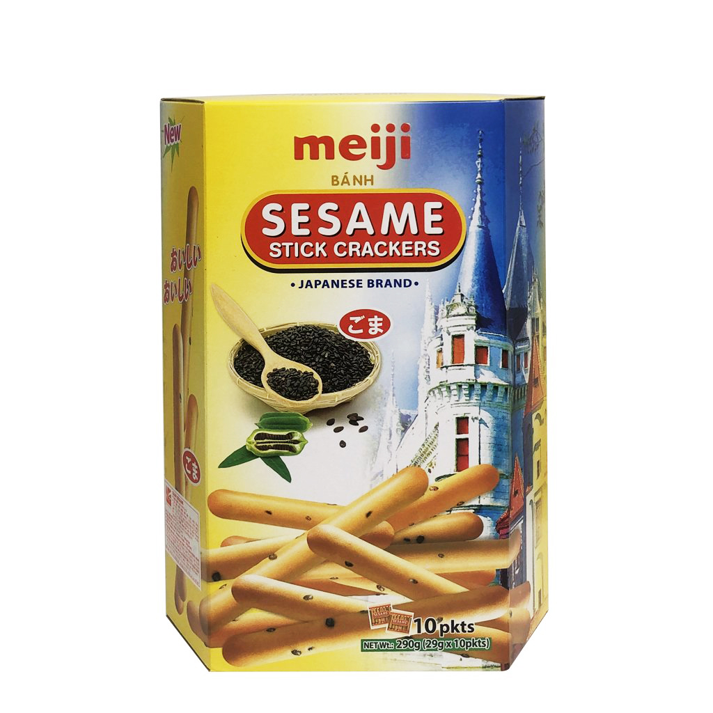 Bánh Meiji Sesame Stick Crackers 290g