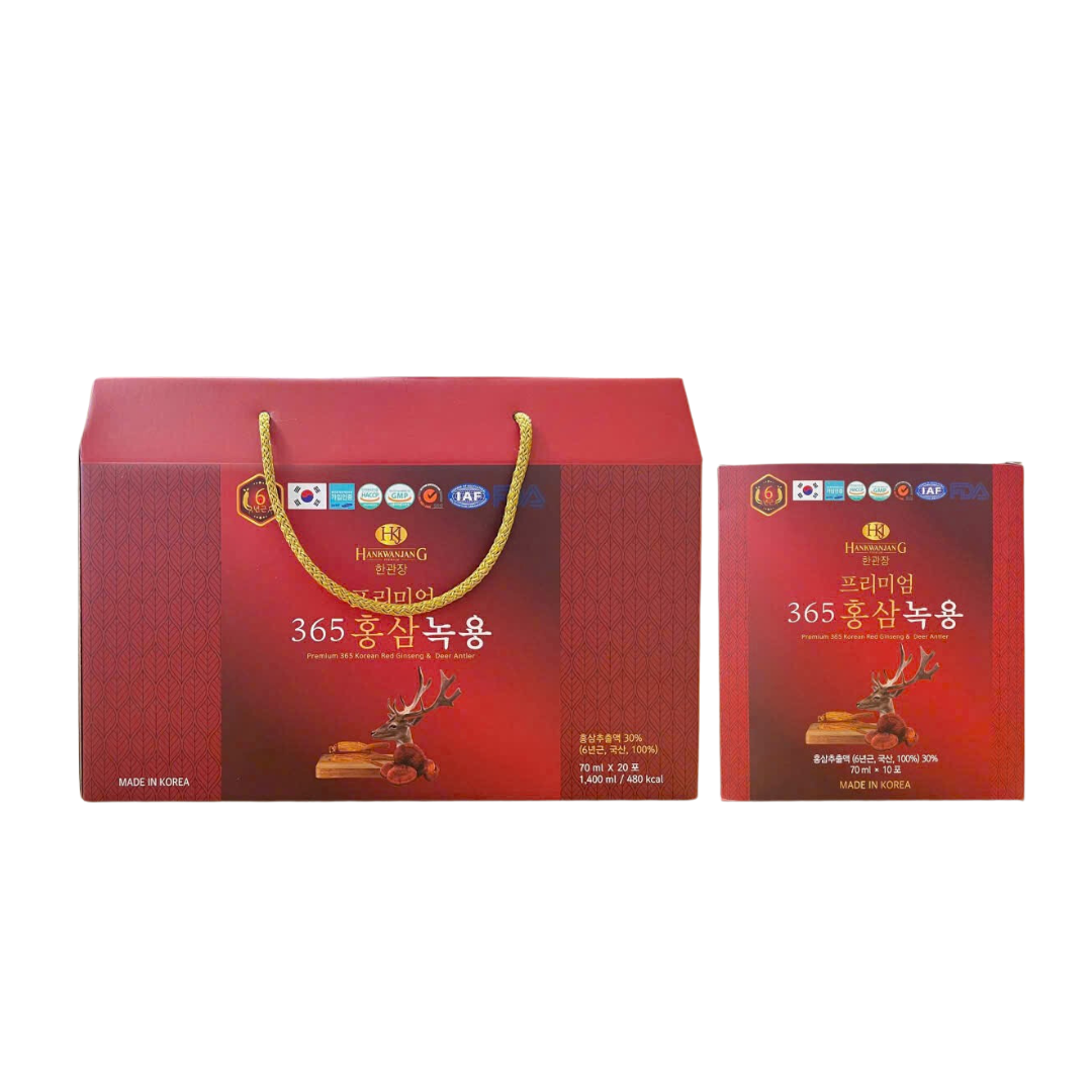 Nước Chiết Hồng Sâm Nhung Hươu 365 Premium HKJ 70mlx20gói