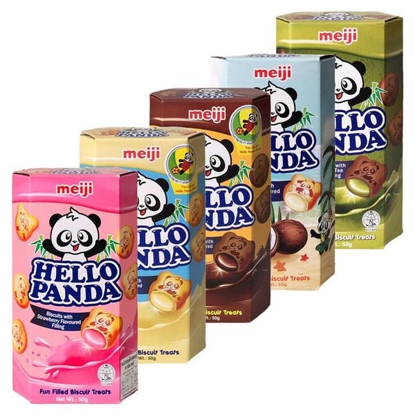 Bánh Gấu Nhân Kem Meiji Hello Panda 50g