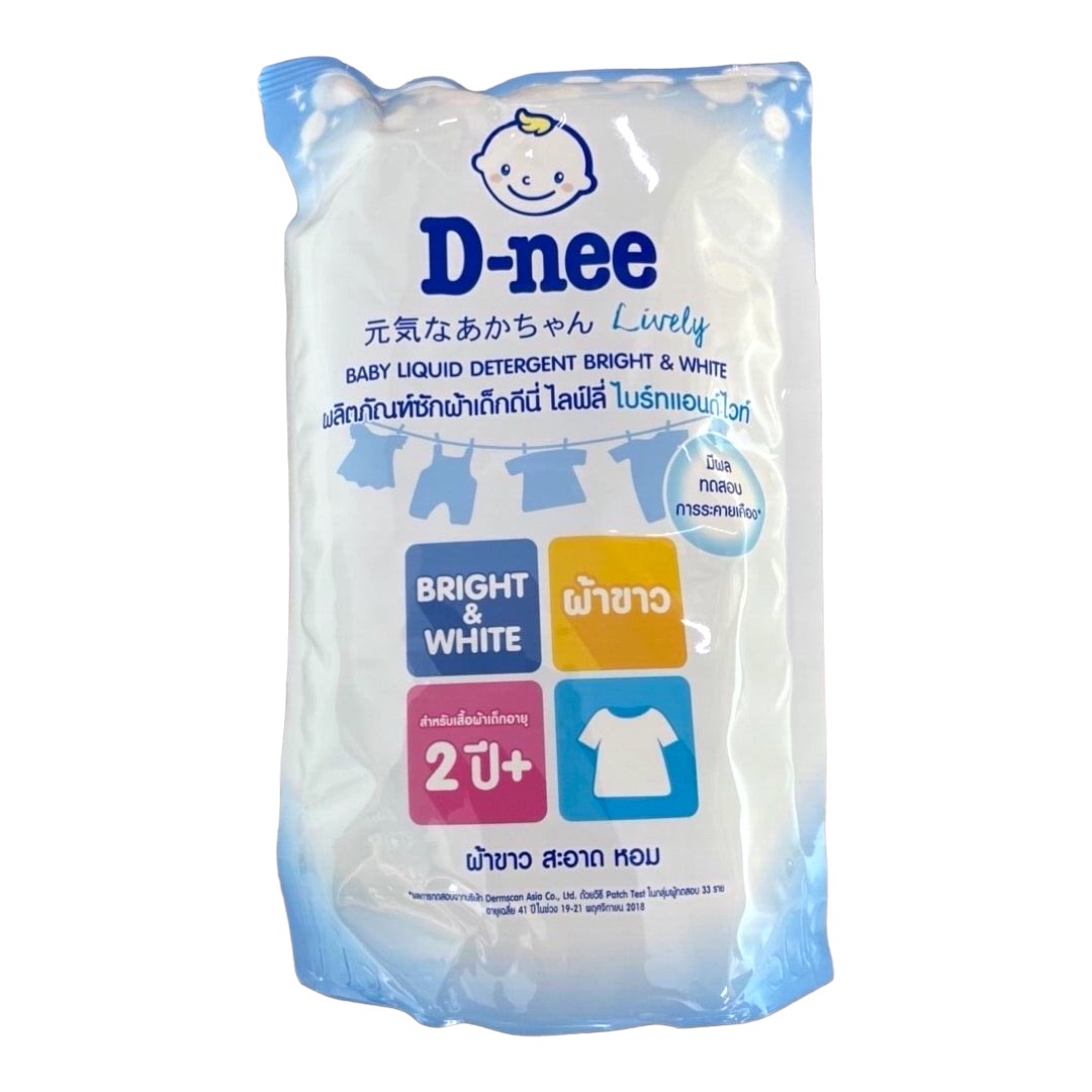 Nước Giặt Xả Dnee Lively Baby Liquid Detergent Bright & White 600ml