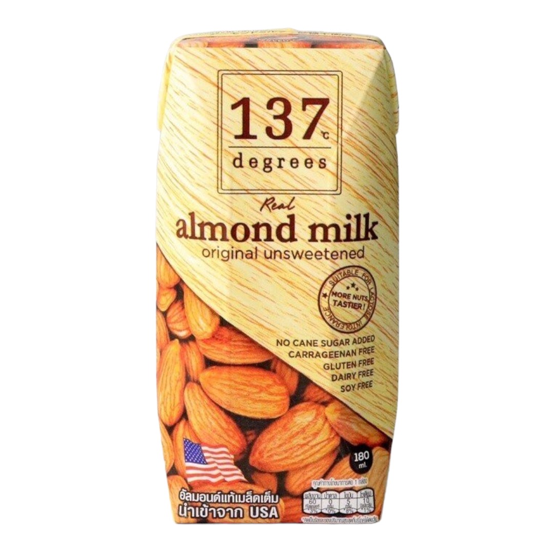 Sữa Hạt Hạnh Nhân Không Đường 137 DEGREES 180ml (vị nhạt)