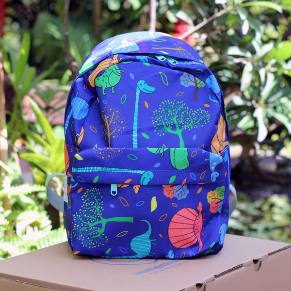  Balo Mumguard Blue Dinosaur 