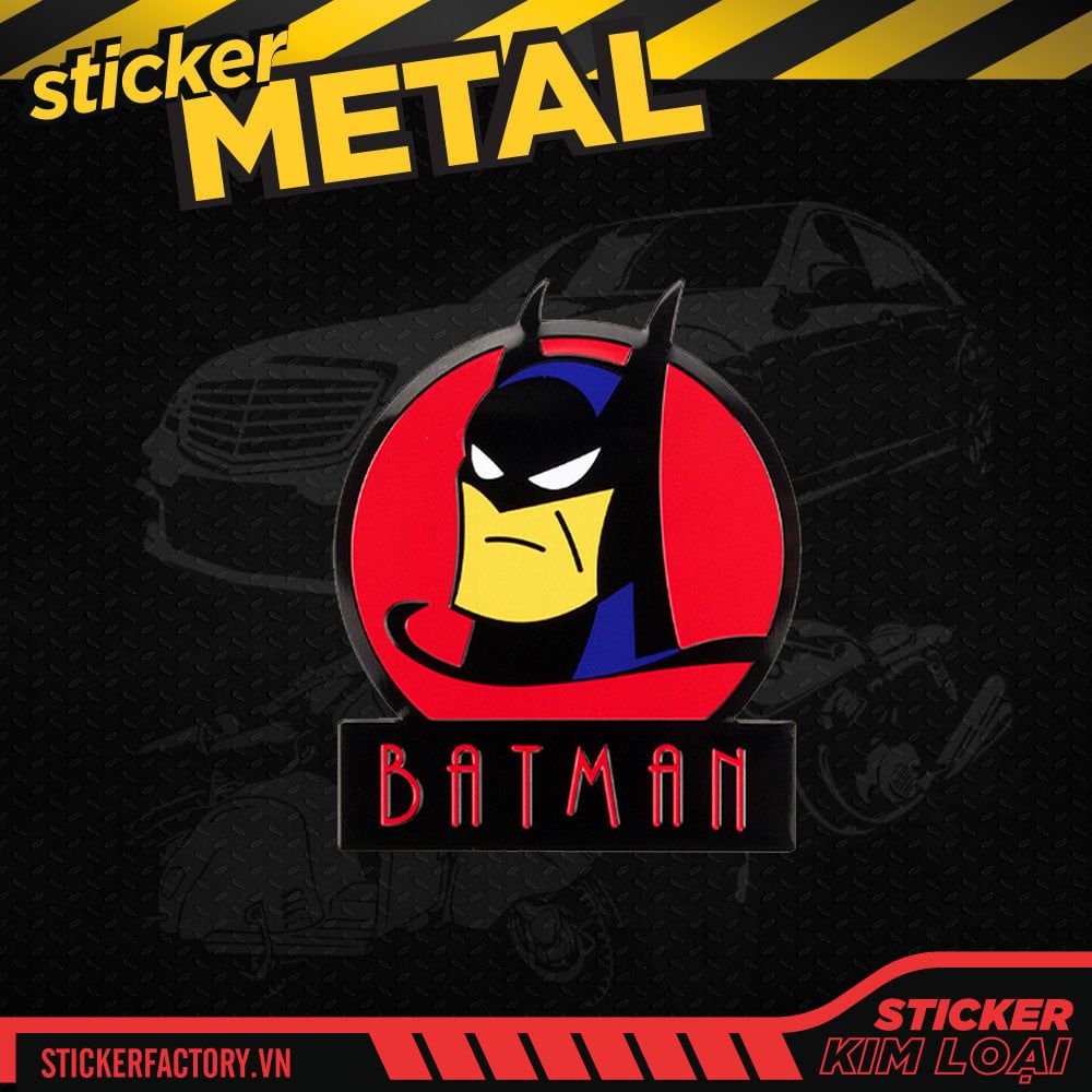 Batman Logo Head - Metal Sticker