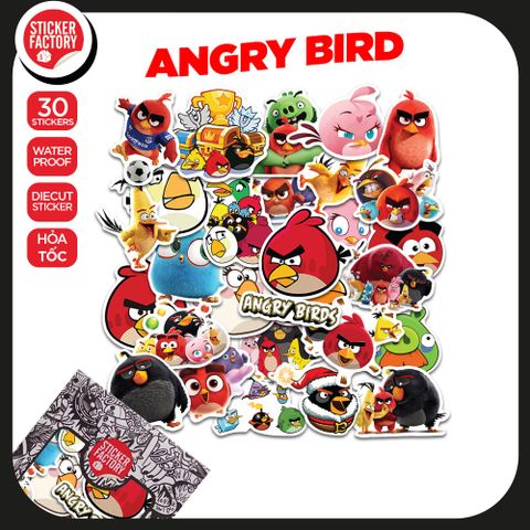  Angry Bird - Set 30 sticker hình dán 