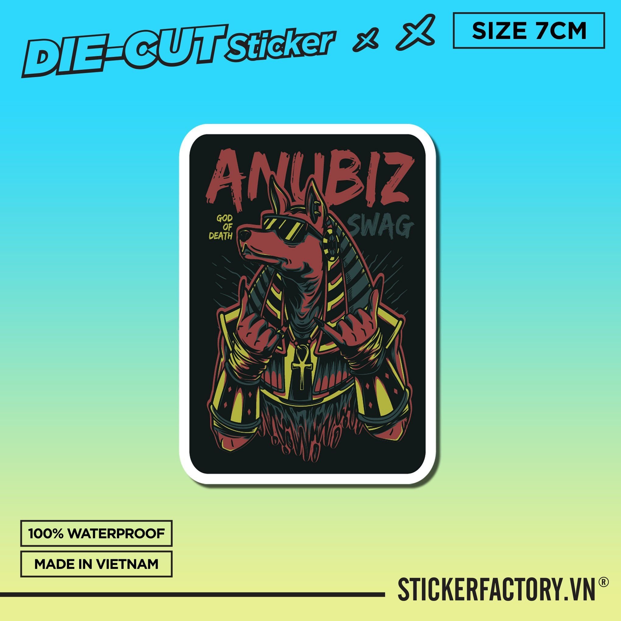 ANUBIZ SWAG 7cm - Sticker Die-cut hình dán cắt rời