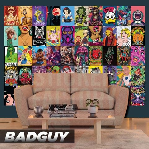  BAD GUY - Set 50 Poster A4 dán tường trang trí 