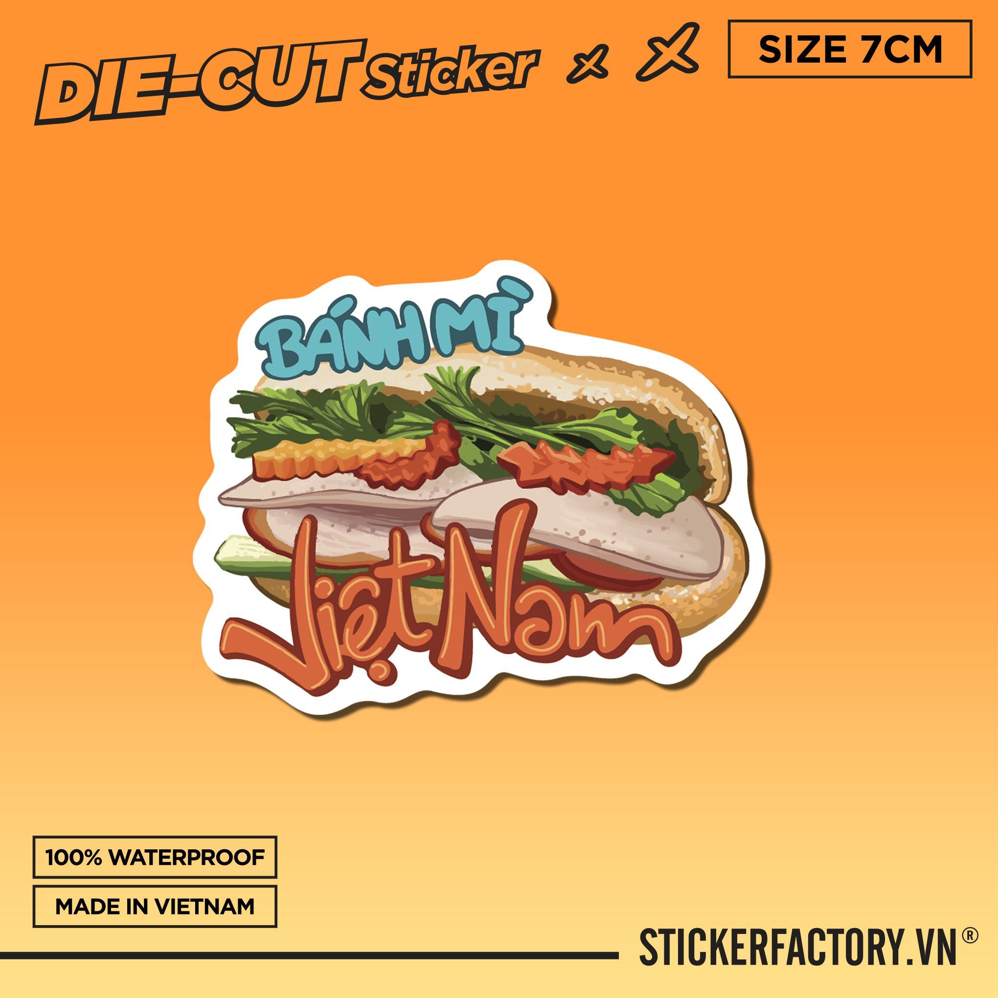 BÁNH MÌ VIỆT NAM - Sticker Die-cut hình dán cắt rời