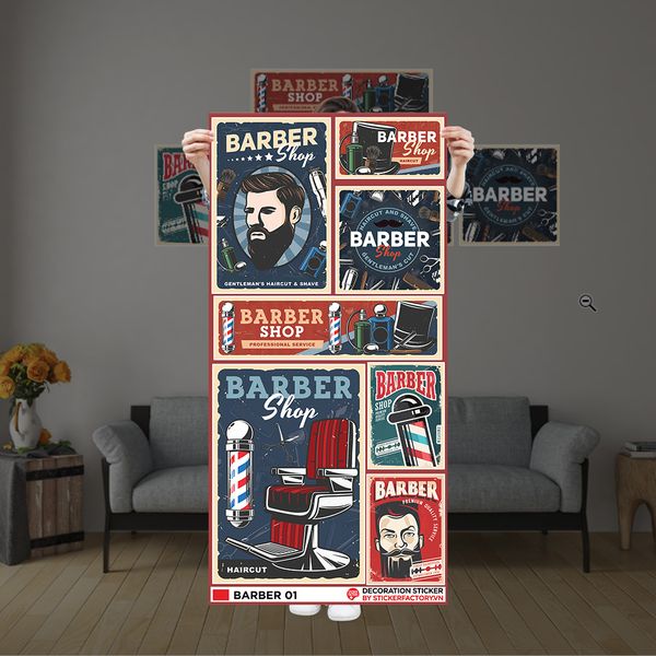 BARBER 01 - Decoration Sticker – Sticker Factory