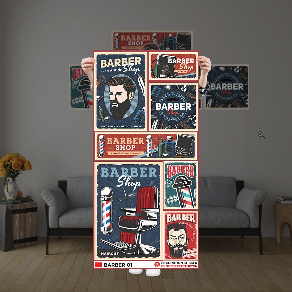 BARBER 01 - Decoration Sticker