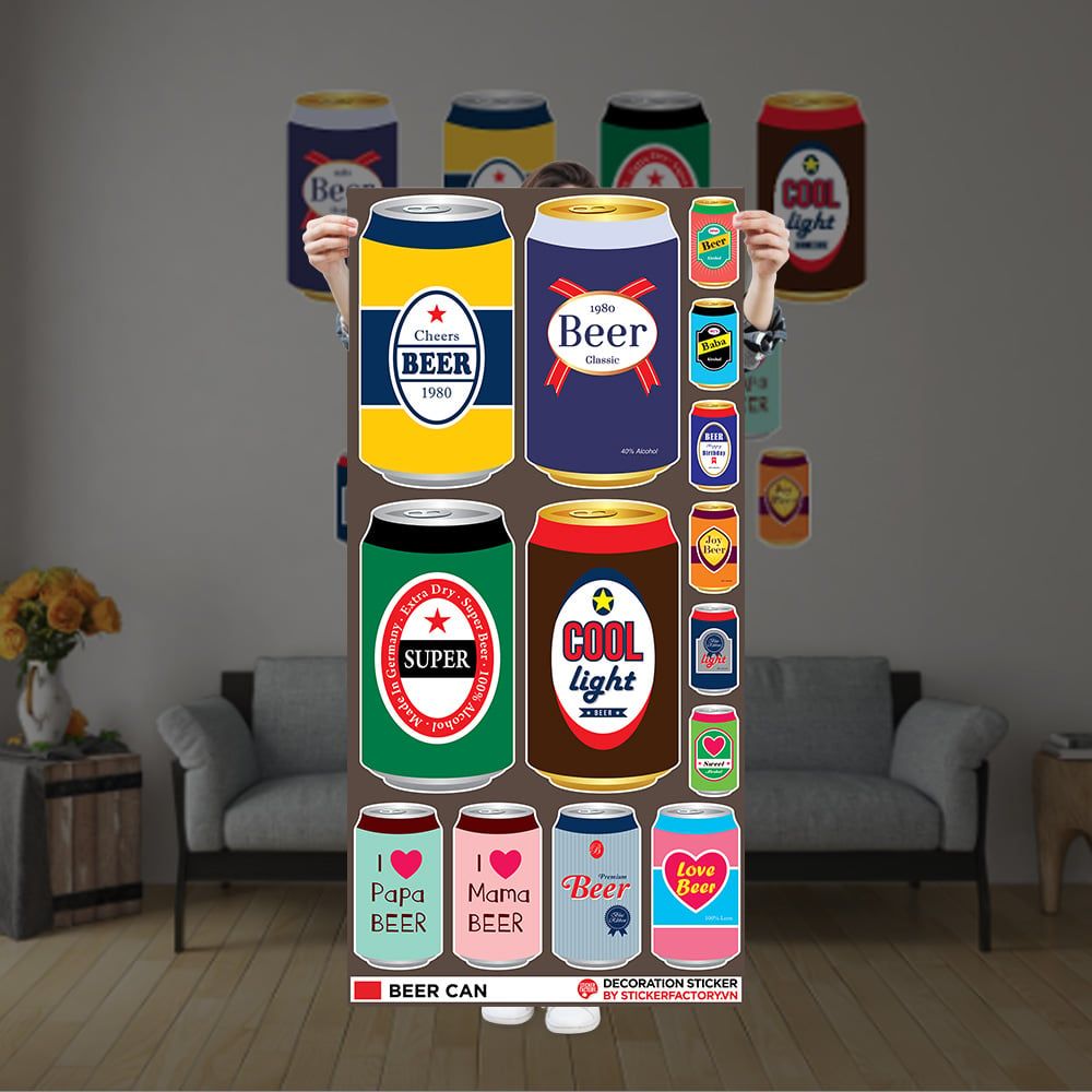 BEER CAN - Decoration Sticker