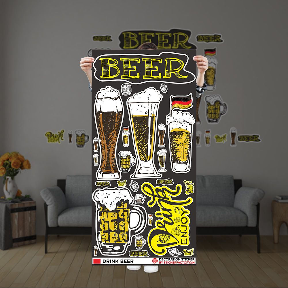 BEER DRINK - Decoration Sticker