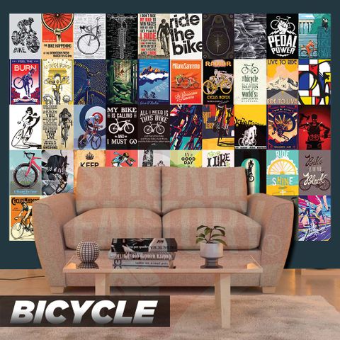  BICYCLE - Set 50 Poster A4 dán tường trang trí 