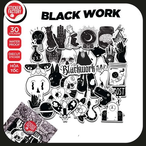  Blackwork - Set 30 sticker hình dán 
