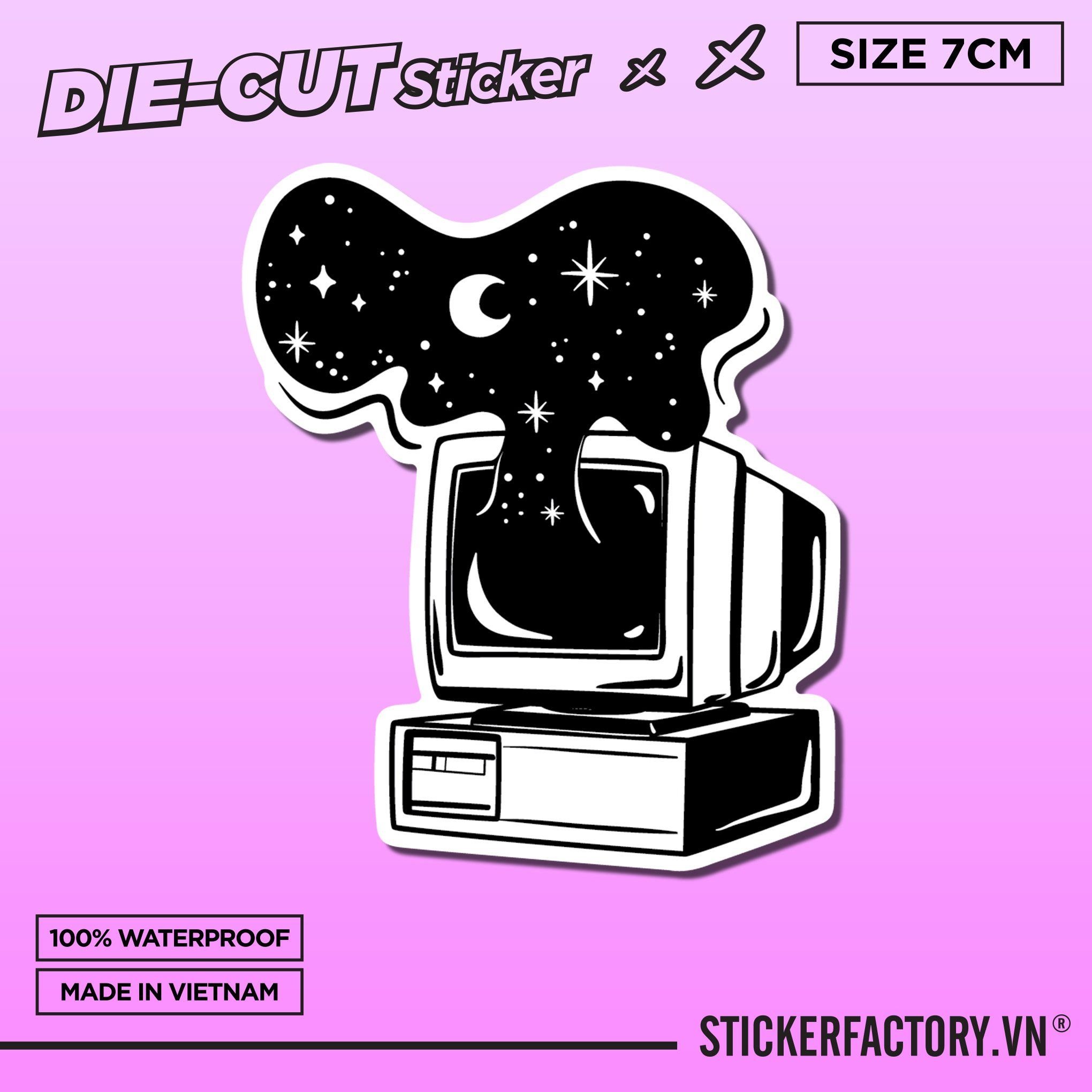 BLACKWORK COMPUTER 7cm - Sticker Die-cut hình dán cắt rời