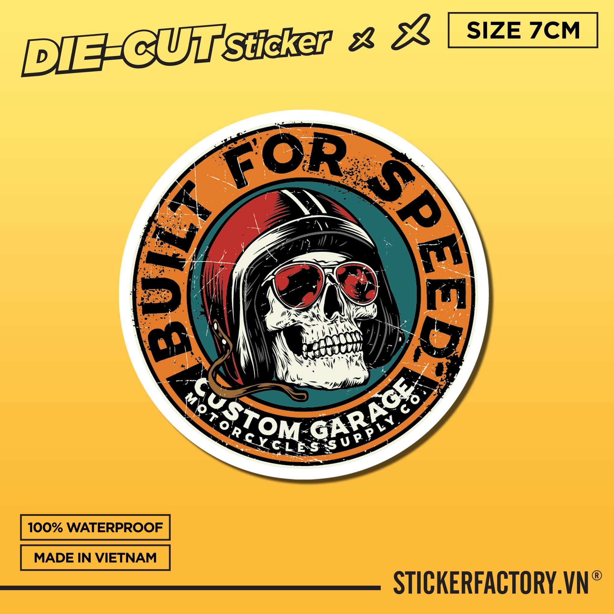 BUILD FOR SPEED 7cm - Sticker Die-cut hình dán cắt rời