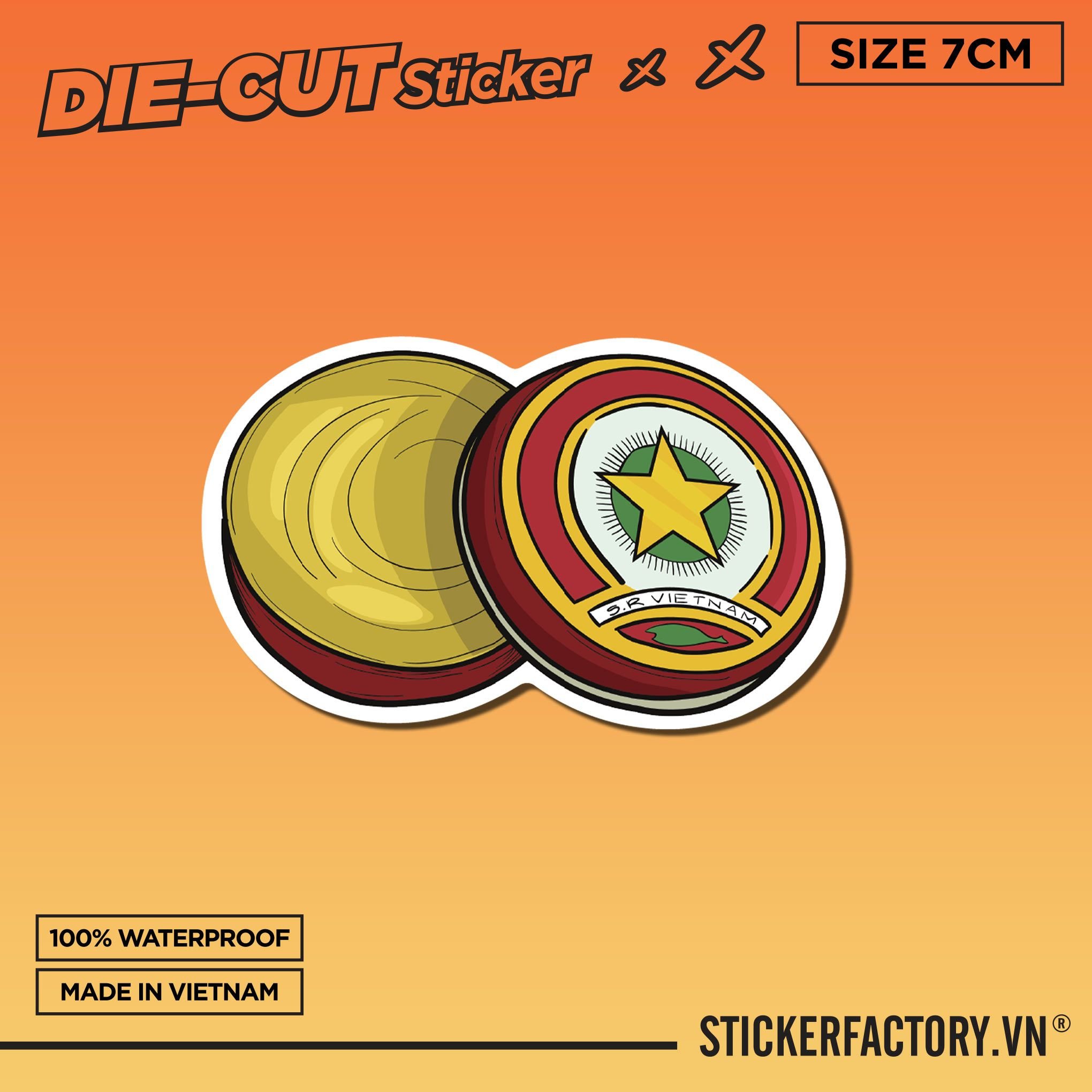 CAO SAO VÀNG 7cm - Sticker Die-cut hình dán cắt rời