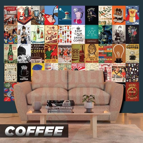  COFFEE - Set 50 Poster A4 dán tường trang trí 