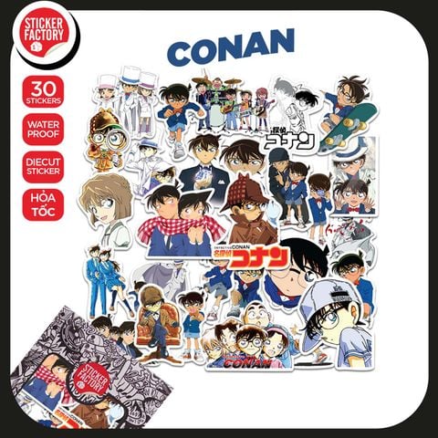  Conan - Set 30 sticker hình dán 