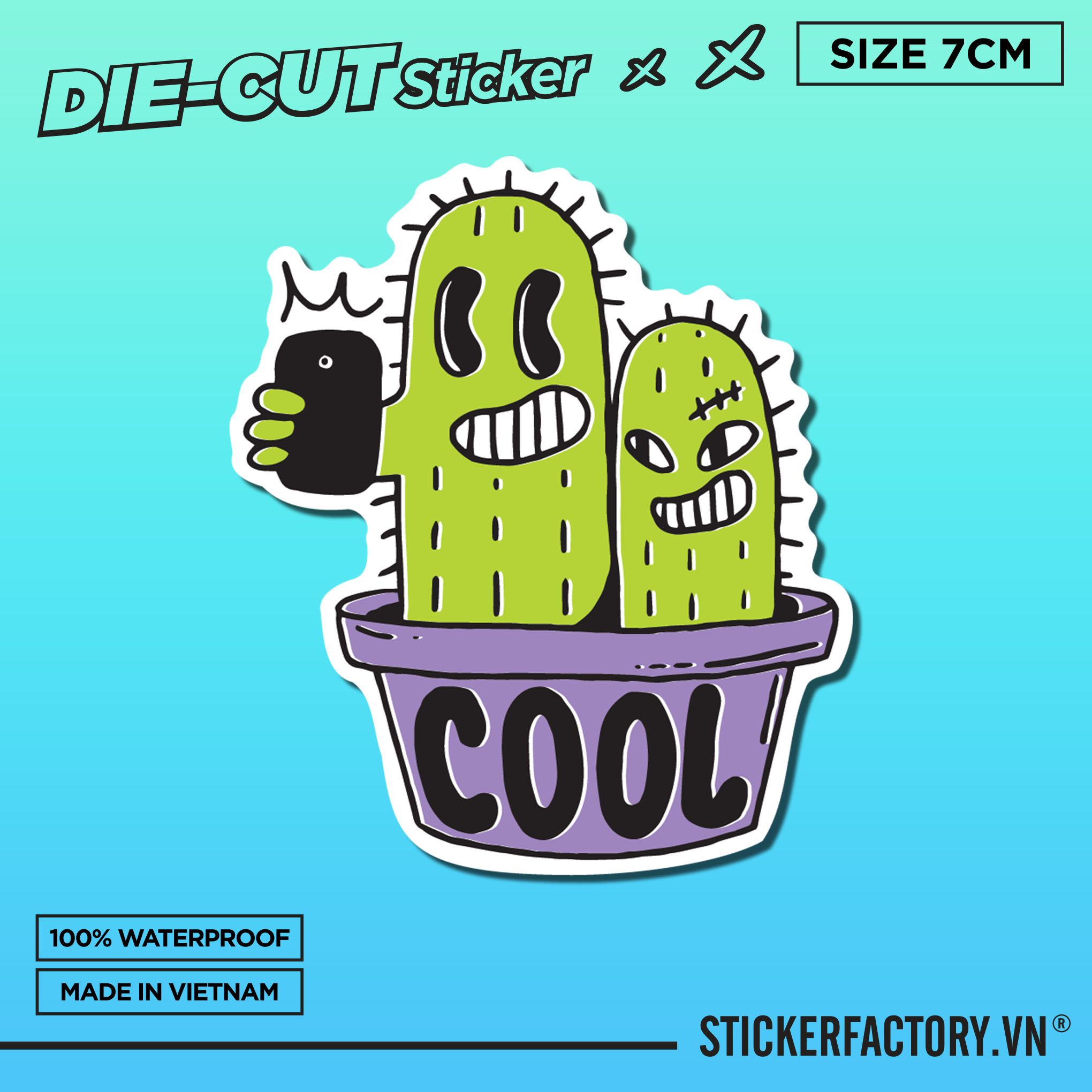 COOL CACTUSES 7cm - Sticker Die-cut hình dán cắt rời