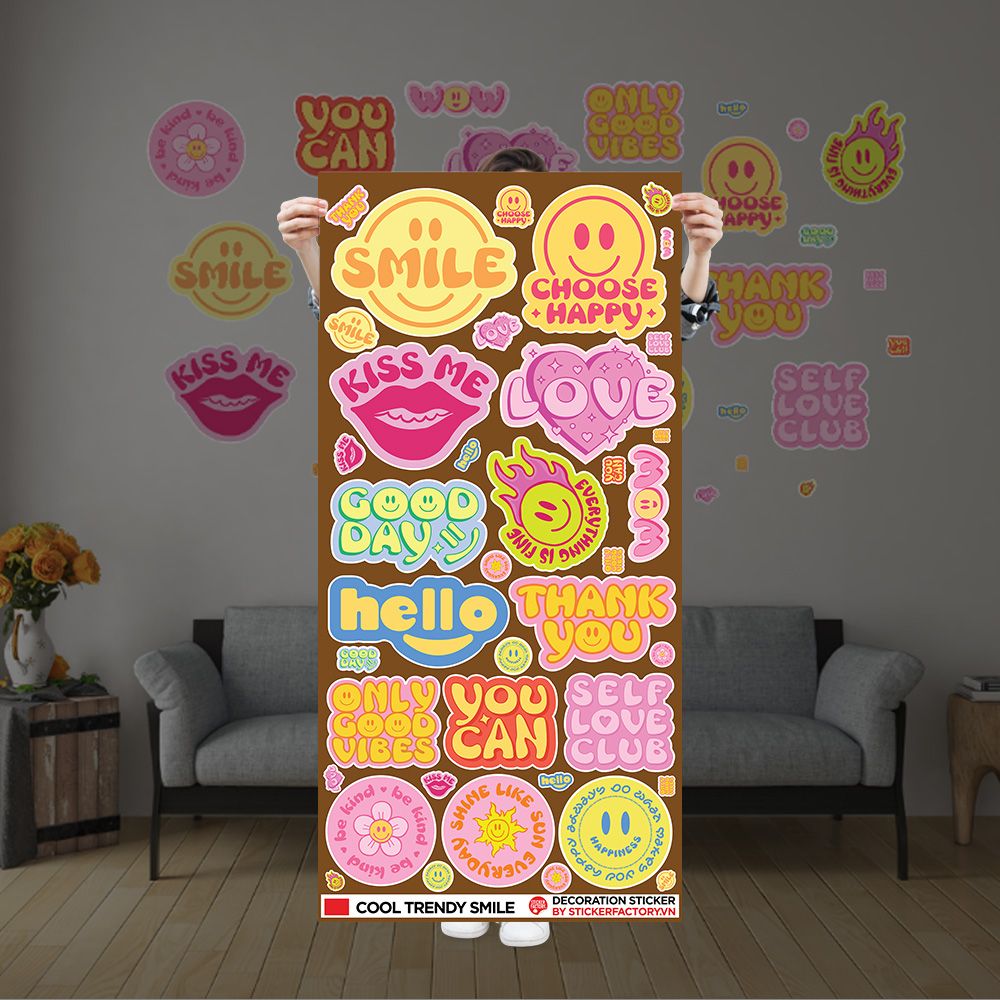 COOL TRENDY SMILE - Decoration Sticker