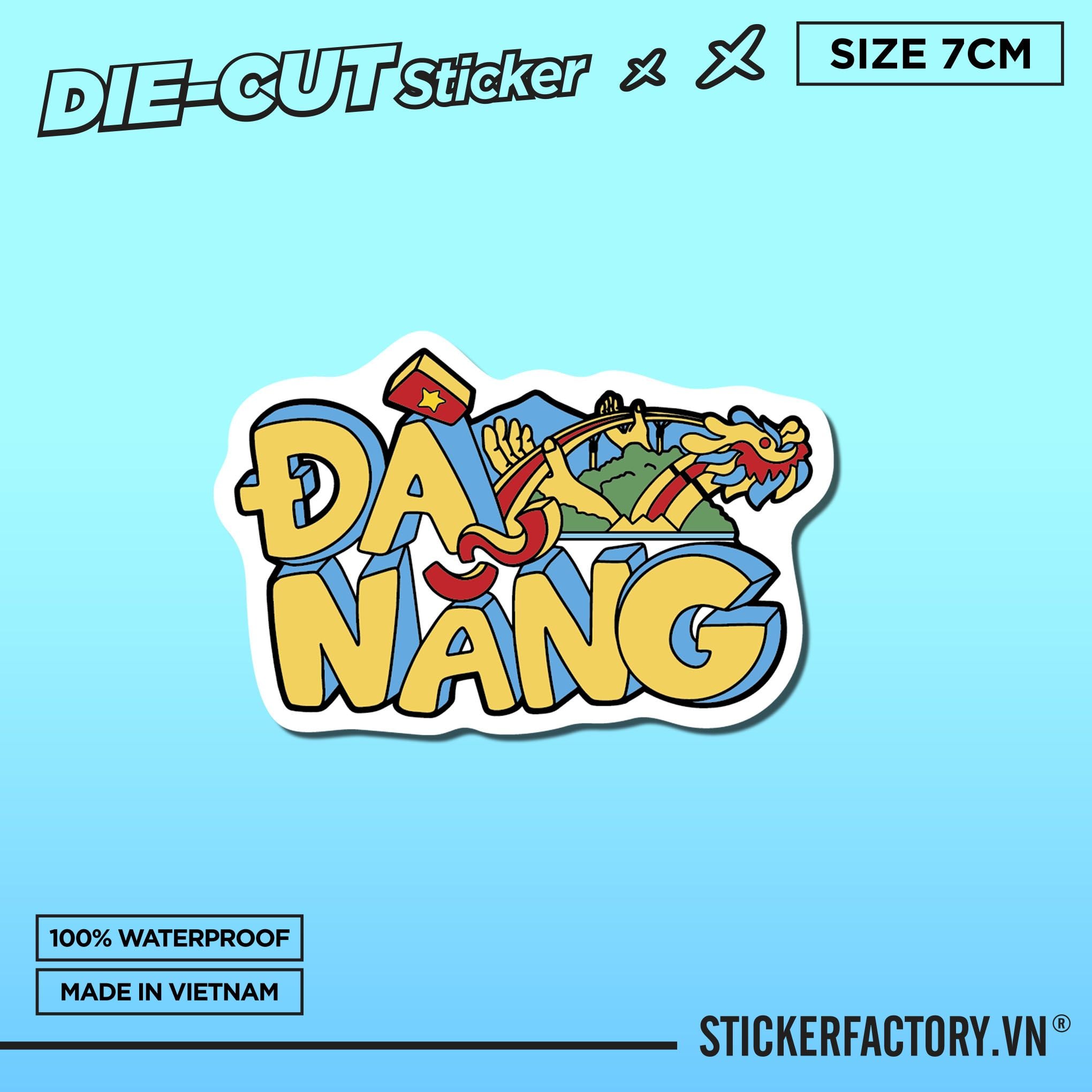 ĐÀ NẴNG 7cm - Sticker Die-cut hình dán cắt rời