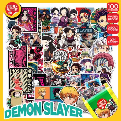  Demon Slayer - Set 100 sticker hình dán 