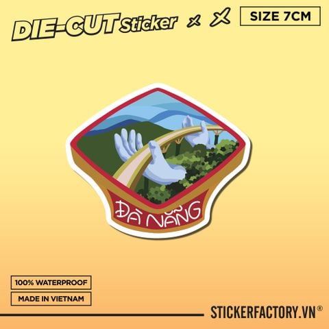 ĐÀ NẴNG CẦU VÀNG 7cm - Sticker Die-cut hình dán cắt rời 