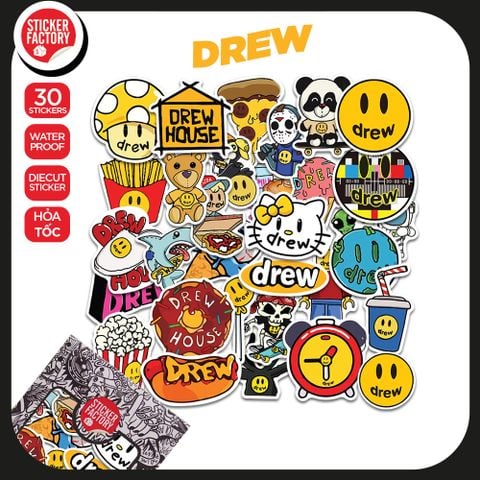  Drew - Set 30 sticker hình dán 