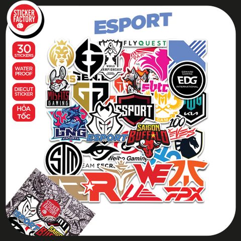  Esport - Set 30 sticker hình dán 