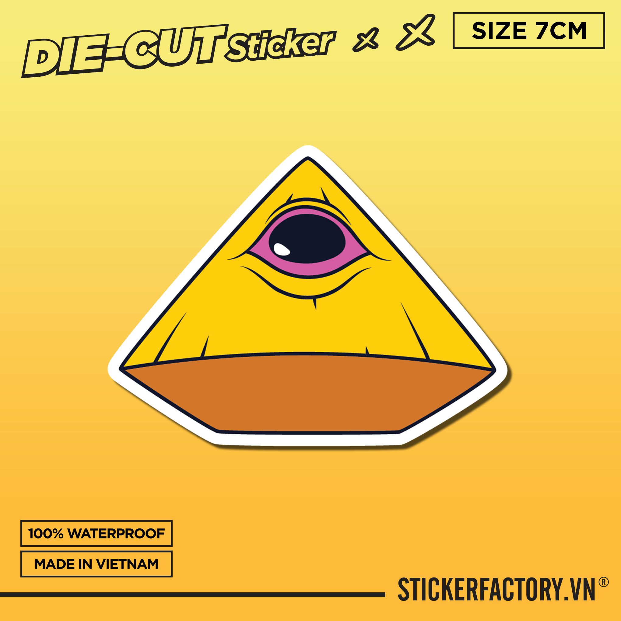 EYE ON A PYRAMID 7cm - Sticker Die-cut hình dán cắt rời