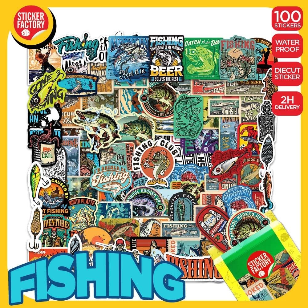 Fishing - Set 100 Sticker hình dán