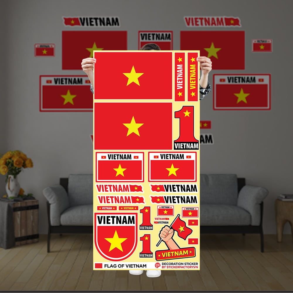 FLAG OF VIETNAM - Decoration Sticker