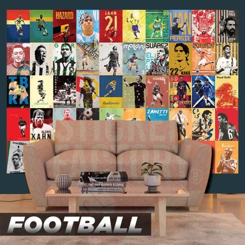  FOOTBALL - Set 50 Poster A4 dán tường trang trí 