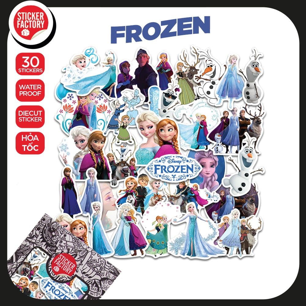 Frozen - Set 30 sticker hình dán