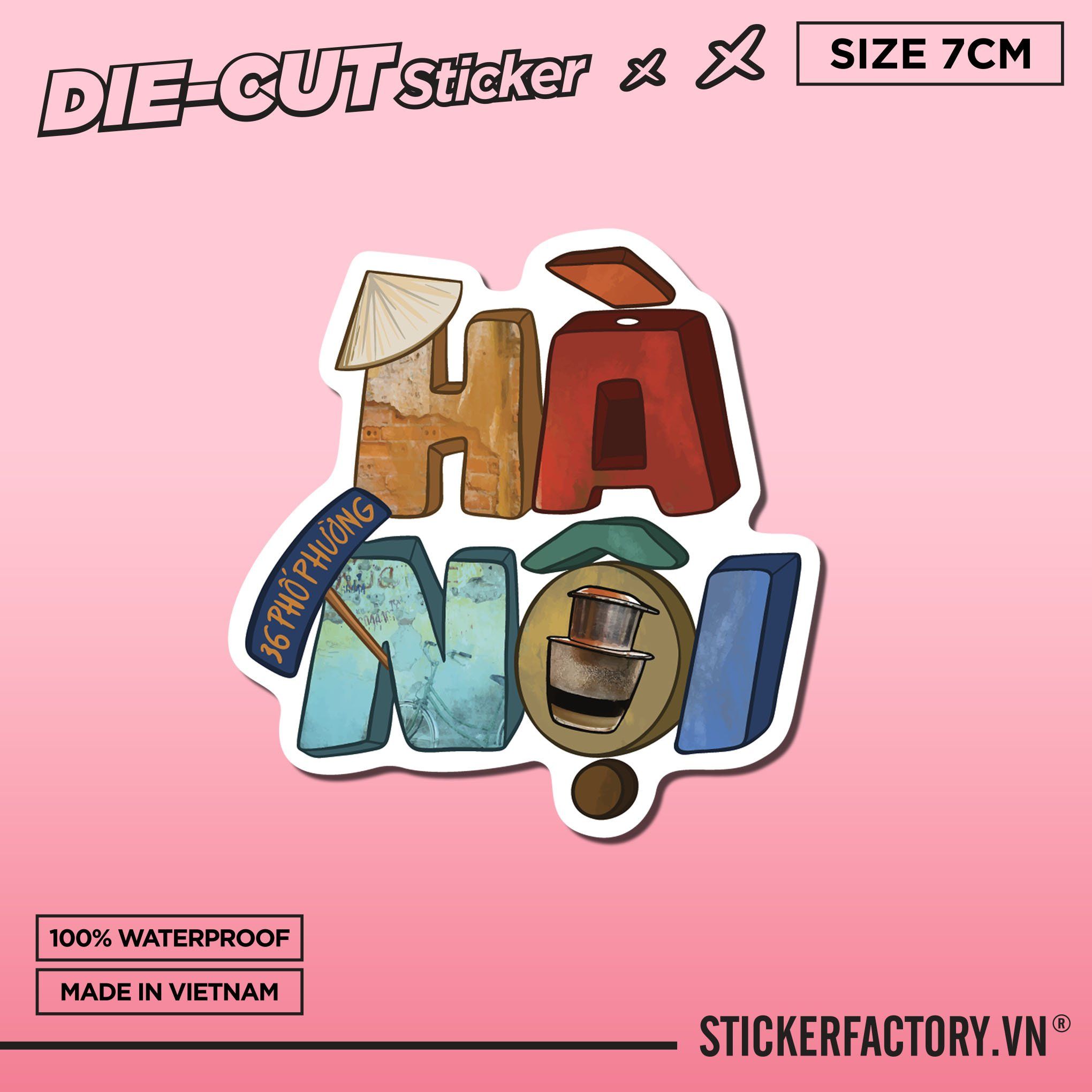 HÀ NỘI - Sticker Die-cut hình dán cắt rời
