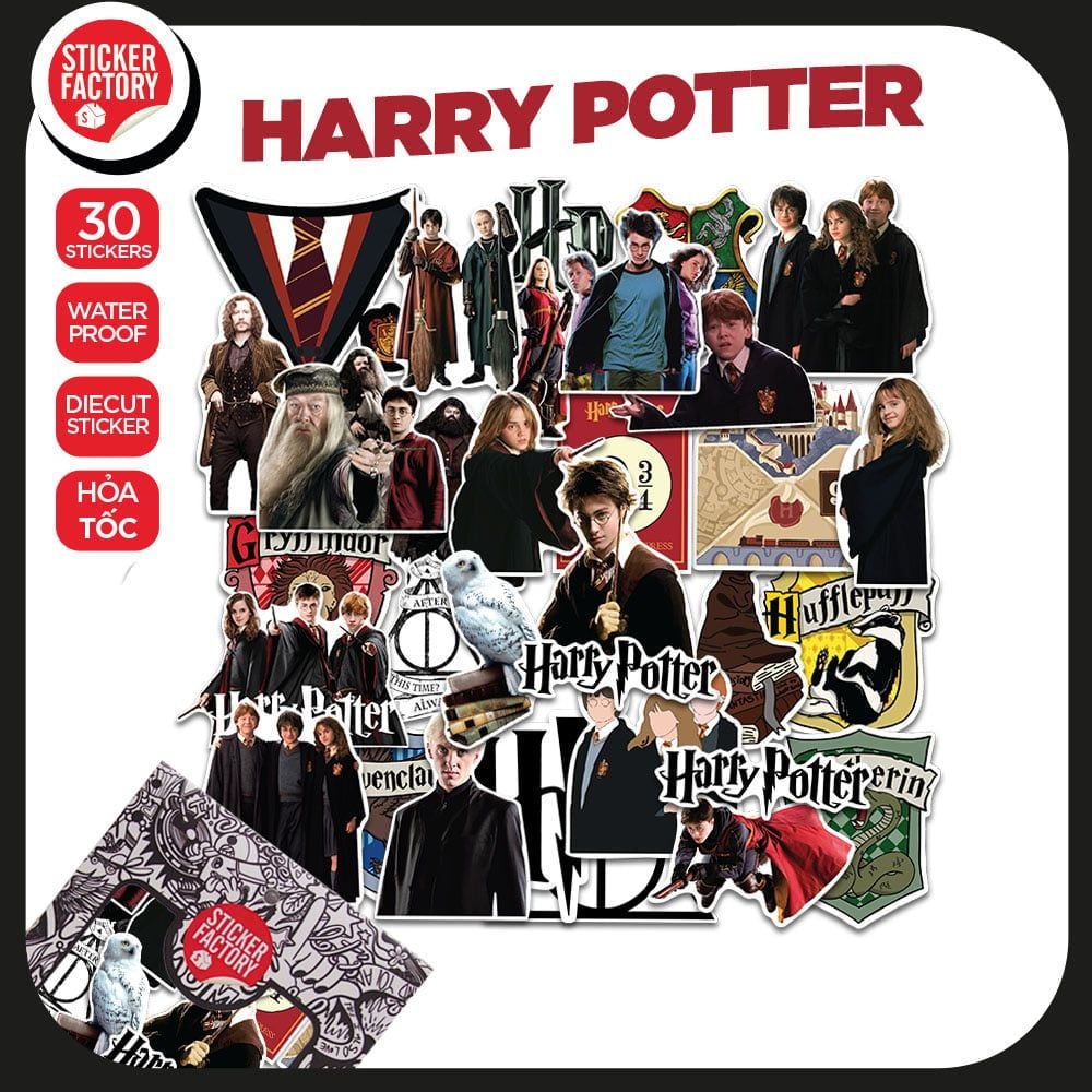 Harry Potter - Set 30 sticker hình dán