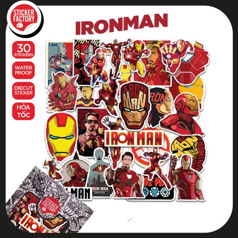  Iron Man - Set 30 sticker hình dán 