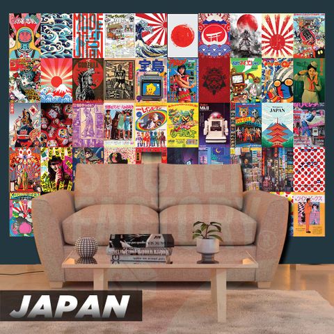  JAPAN -  Set 50 Poster A4 dán tường trang trí 