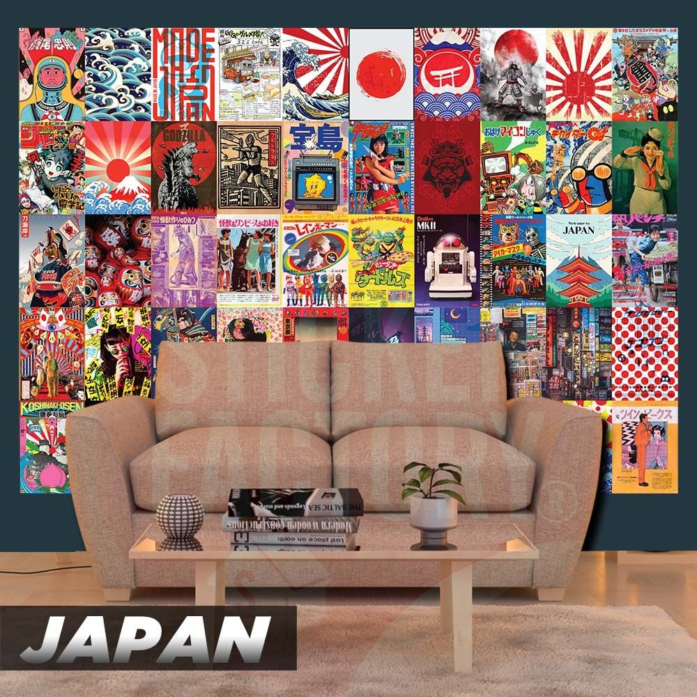 JAPAN -  Set 50 Poster A4 dán tường trang trí