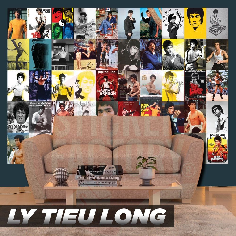 BRUCE LEE LÝ TIỂU LONG - Set 50 Poster A4 dán tường trang trí