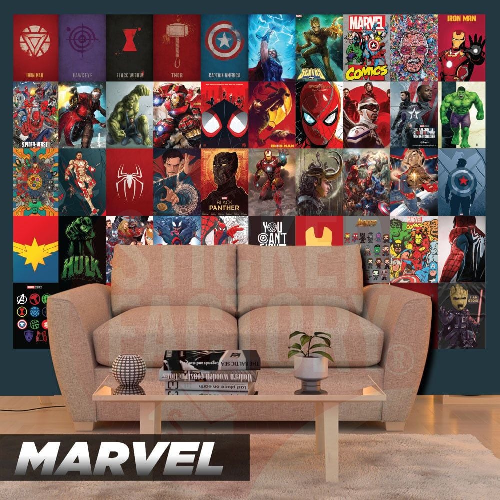 MARVEL AVENGER - Set 50 Poster A4 dán tường trang trí