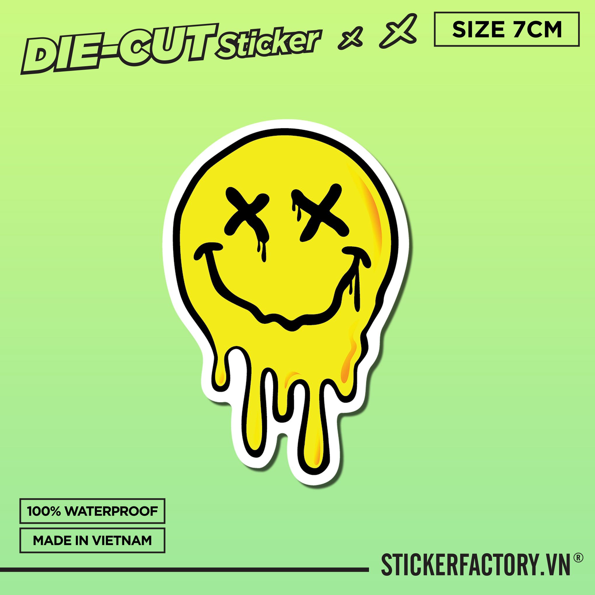 MELTING SMILE XX 7cm - Sticker Die-cut hình dán cắt rời