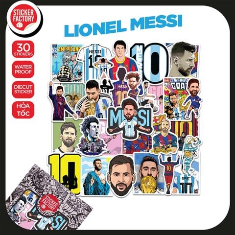  Lionel Messi - Set 30 sticker hình dán 