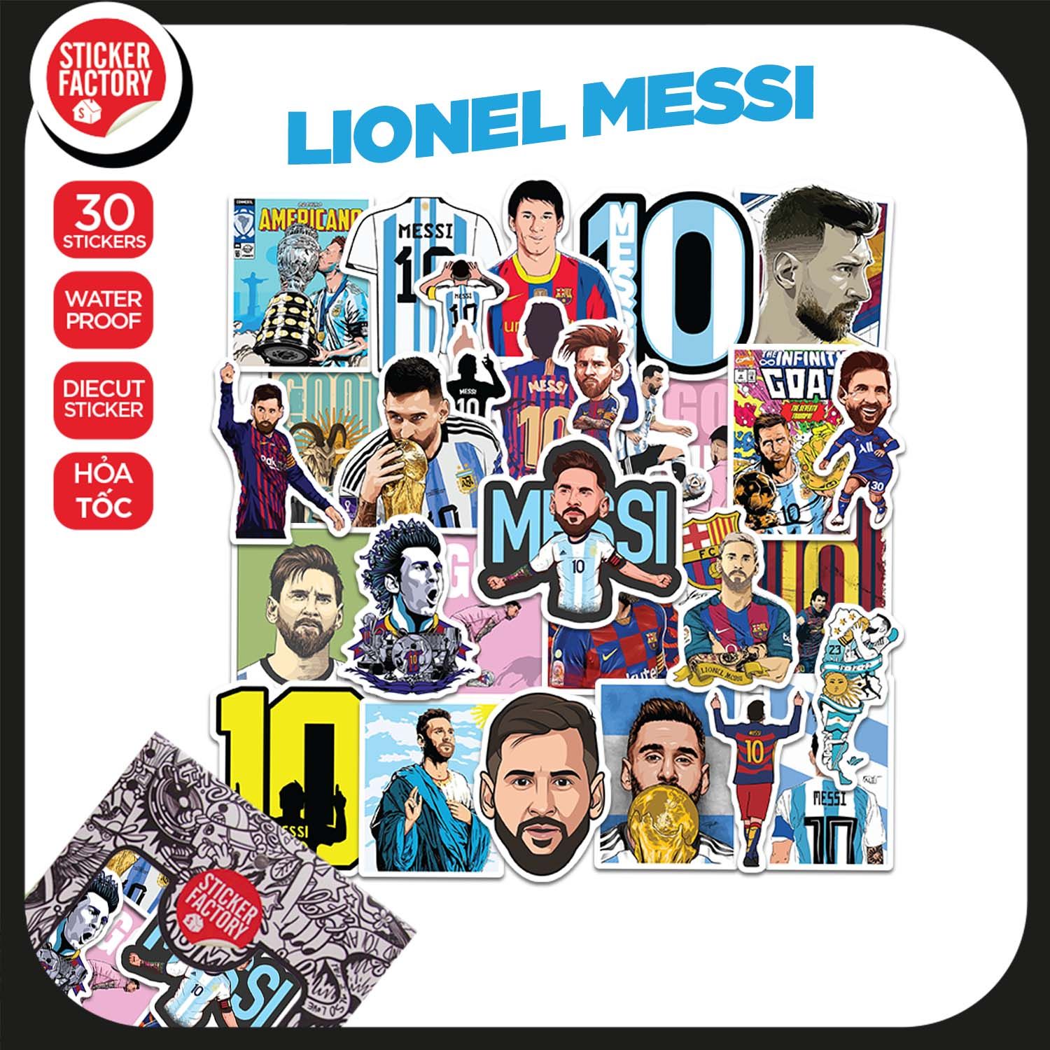 Lionel Messi - Set 30 sticker hình dán