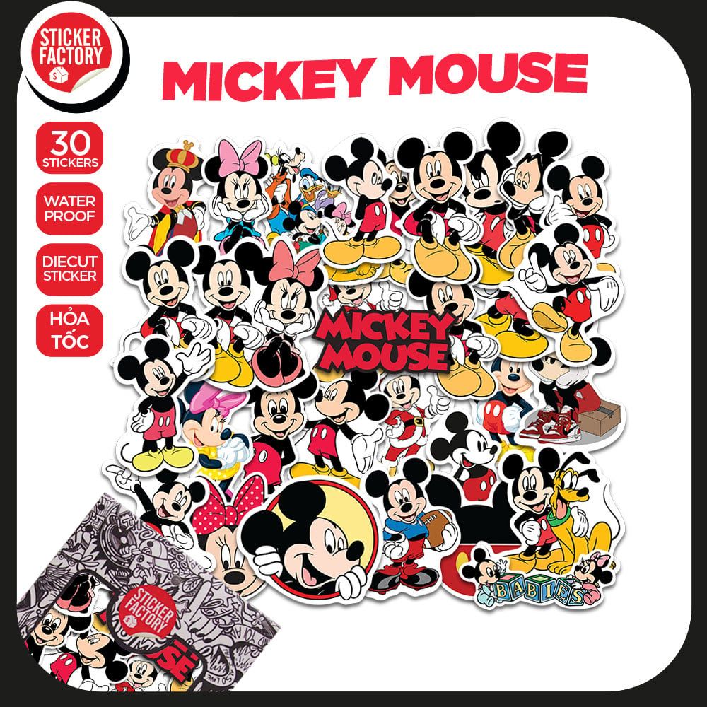 Mickey Mouse - Set 30 sticker hình dán