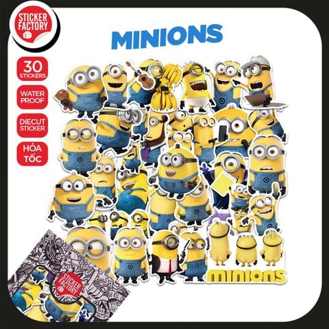  Minions - Set 30 sticker hình dán 
