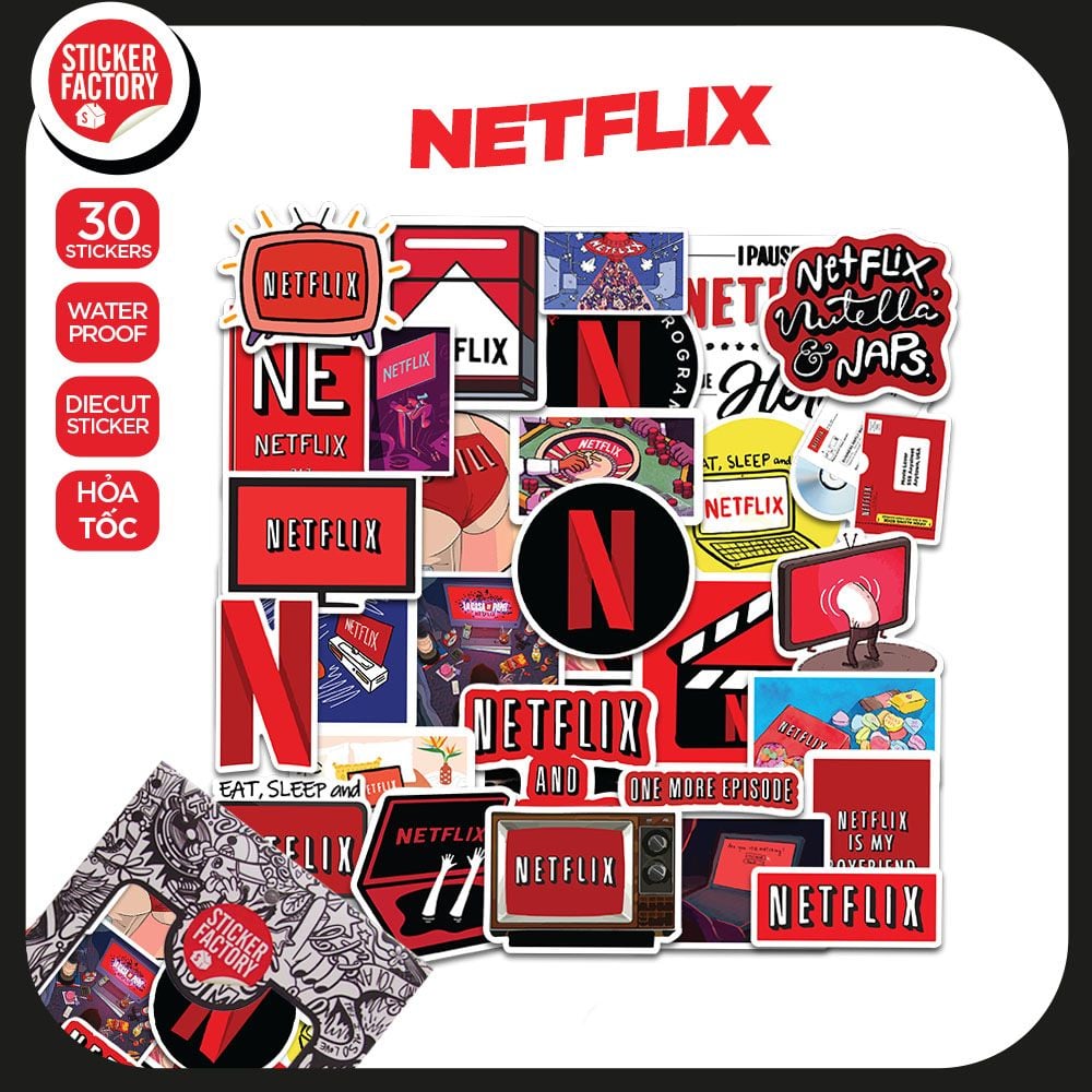 Netflix - Set 30 sticker hình dán