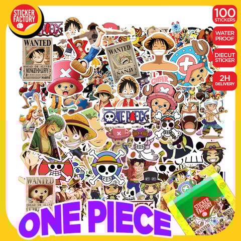  One Piece - Set 100 sticker hình dán 