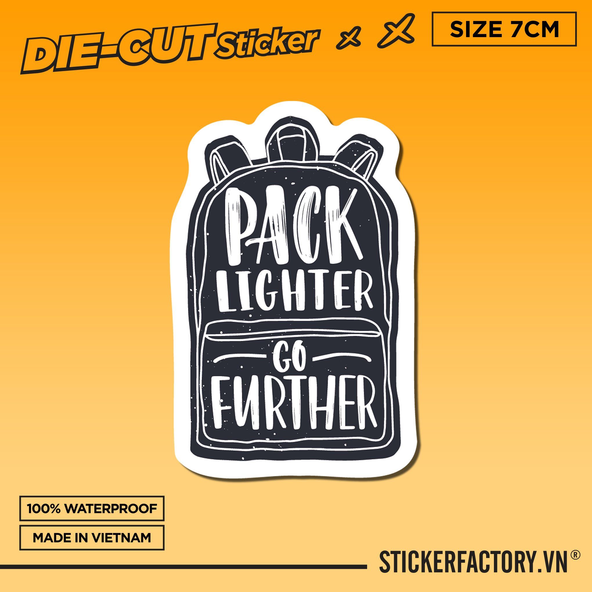 PACK LIGHTER GO FURTHER 7cm - Sticker Die-cut hình dán cắt rời